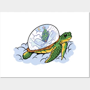 Christmas Turtle P R t shirt Posters and Art